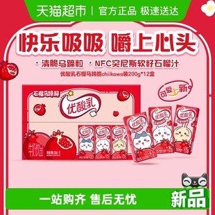 伊利优酸乳石榴马蹄牛奶饮料200g 12盒chiikawa联名定制装