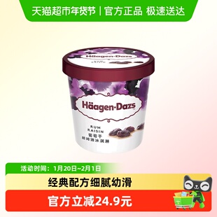 【法国进口】 法国进口哈根达斯奶油冰淇淋雪糕葡萄干朗姆酒味75g