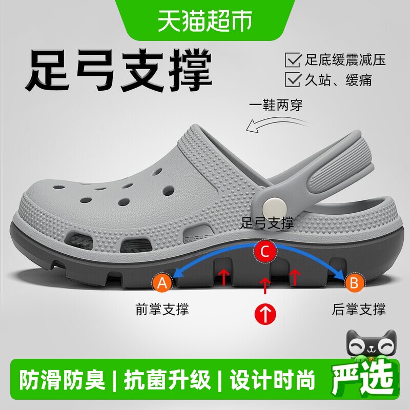 dmpd男款足弓支撑时尚洞洞鞋图片