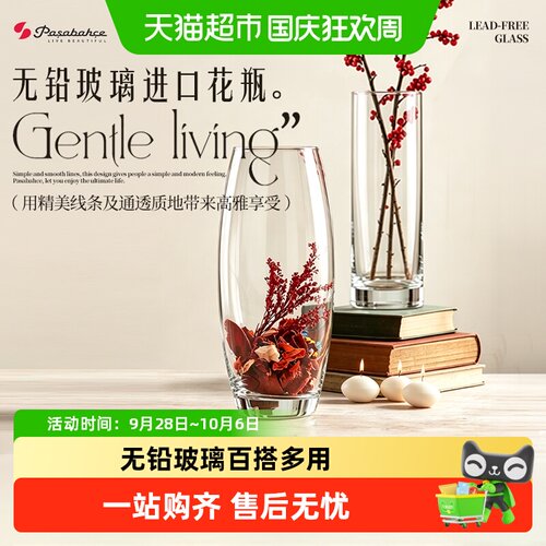 帕莎帕琦进口富贵竹无铅玻璃花瓶