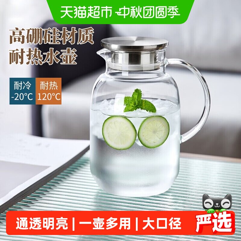 耐高温冷水壶大容量玻璃泡茶壶										