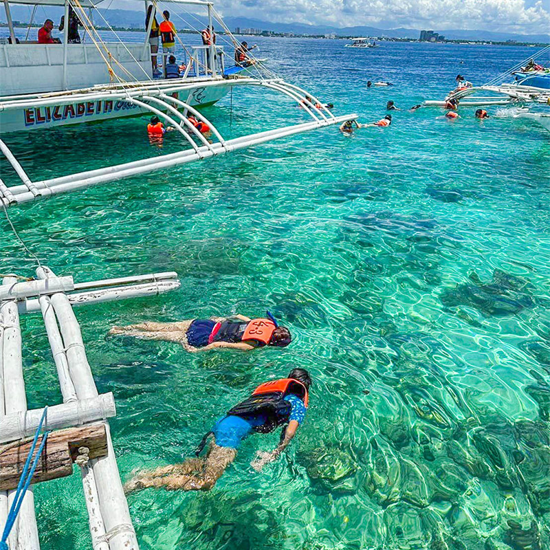 菲律宾宿务资生堂岛+娜鲁苏安岛出海跳岛游独立包车船含酒店接送