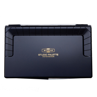 韩国MijELLO/美极乐调色盒韩国原装进口有机防弹玻璃带盖保湿调色盘防震防污抗冲击易清洗36/38/55格水彩盘