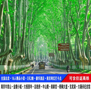 高铁【16人团】南京旅游3天2晚牛首山金陵小城总统府中山陵美龄宫