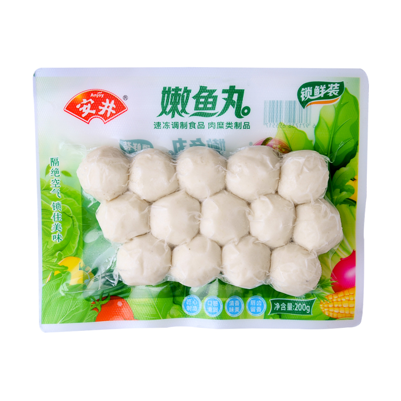 Anjoy 安井 锁鲜装嫩鱼丸 200g/袋