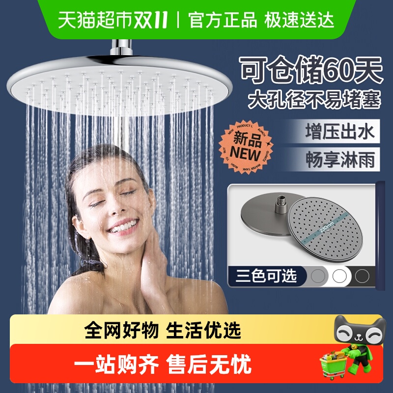 ARROW/箭牌卫浴淋浴大花洒喷头套装增压大顶喷花洒头淋雨莲蓬头0