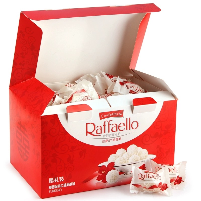费列罗巧克力拉斐尔椰蓉扁桃仁酥球96粒婚礼装结婚喜糖伴手礼
