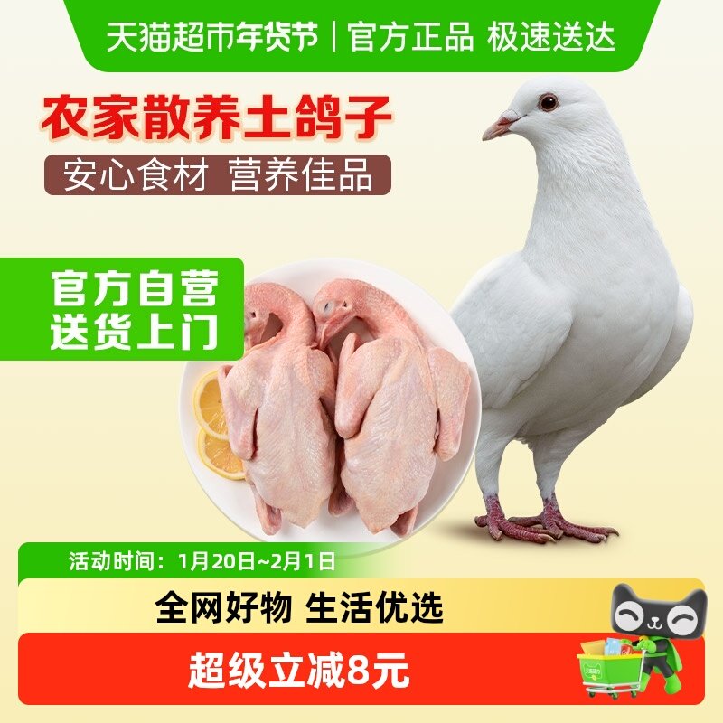 温氏乳鸽烤鸽子肉/农家散养土鸽子无农残煲汤滋补,水产肉类/新鲜蔬果/熟食,乳鸽,淘宝优惠券,粉丝福利购,淘宝优惠卷