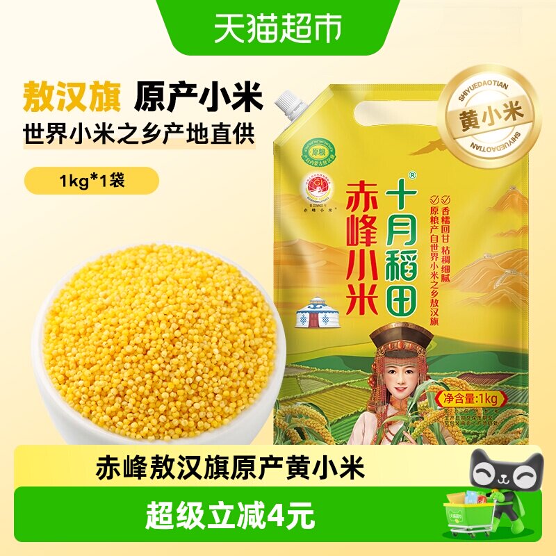 十月稻田赤峰黄小米内蒙古敖汉旗小米杂粮粥低脂粗粮早餐 - 实物图