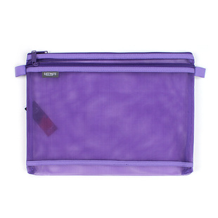 Easymate易事美半透明网纱A4大容量文件收纳学生用考试资料拉链袋