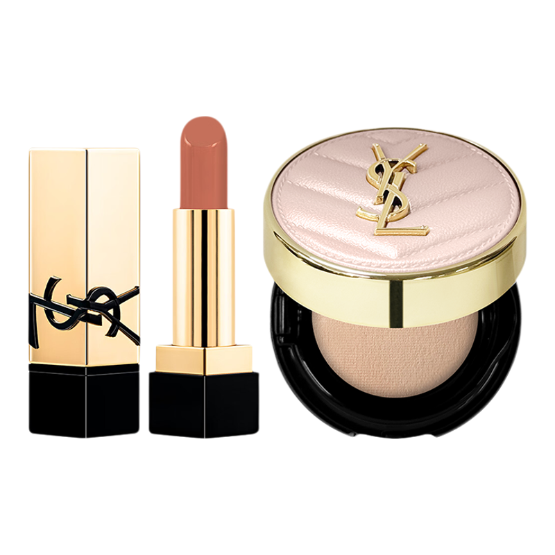 YSL/圣罗兰NM口红小样+粉气垫小样套装 粉底液纯口红