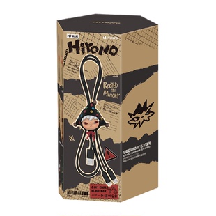 POPMART泡泡玛特小野Hirono 回声系列盲盒二合一数据线潮流周边