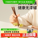 儿童筷子家用高档抗菌鸡翅木实木3岁以上宝宝训练筷子小学生专用