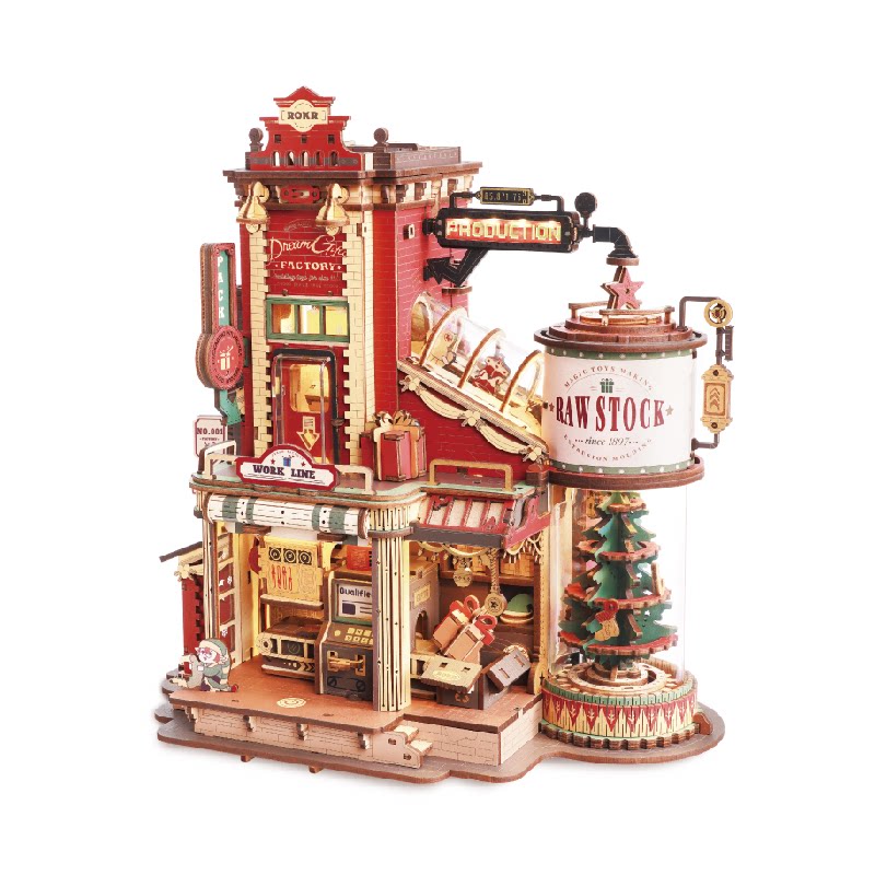 若客礼物工厂手工diy拼装立体拼图积木模型玩具小屋摆件生日礼物