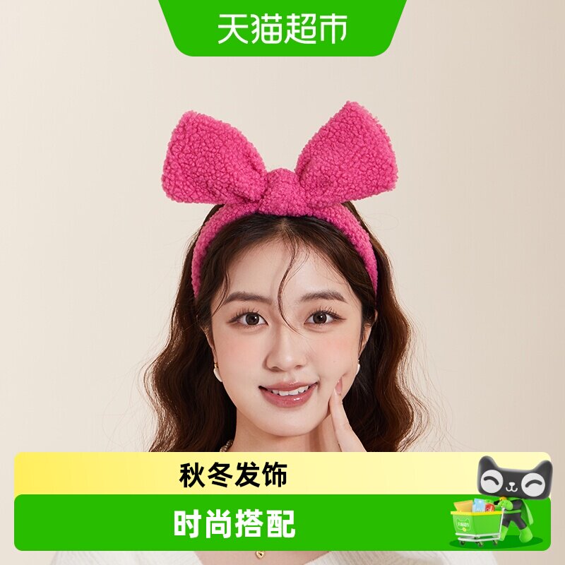 彩色蝴蝶结DODOGOGO羊羔毛复古图片