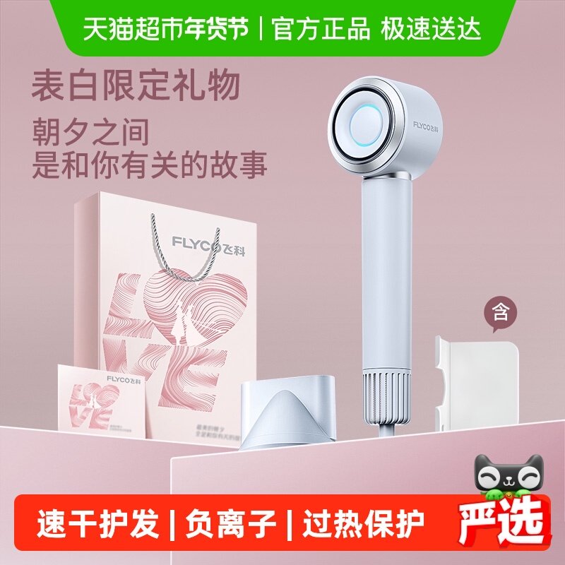 飞科高速吹风机家用负离子护发速干大风力电吹风筒新年礼物FH6371