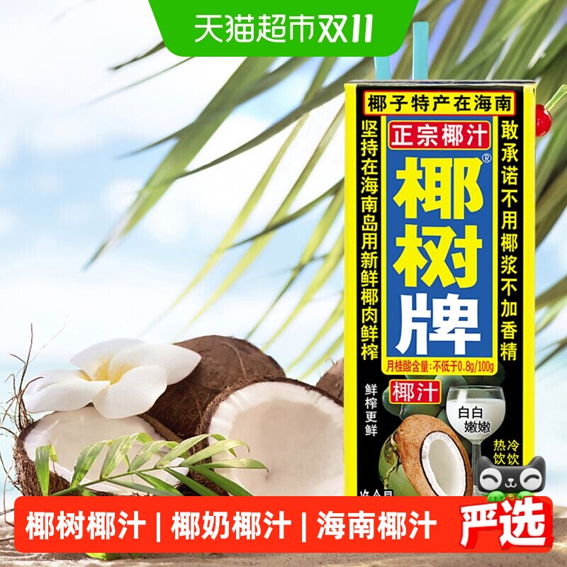 椰树椰汁正宗椰树椰子汁饮料海南245ML*24盒/箱植物蛋白椰奶