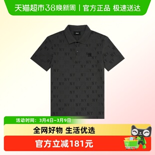 MLB复古老花系列短袖男女同款休闲上衣户外运动POLO衫