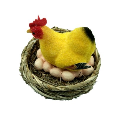 仿真母鸡一家子道具景观工艺