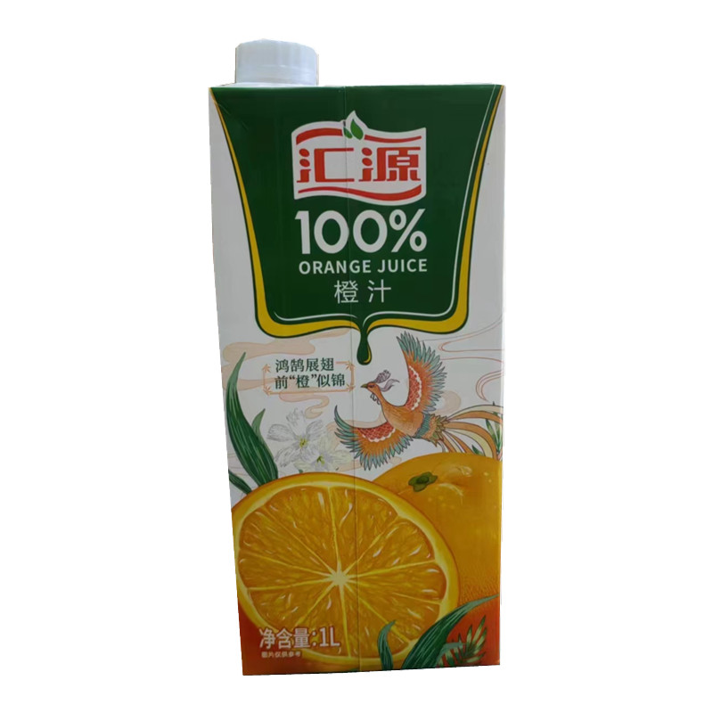 汇源100%橙汁果汁1L日期25年1月