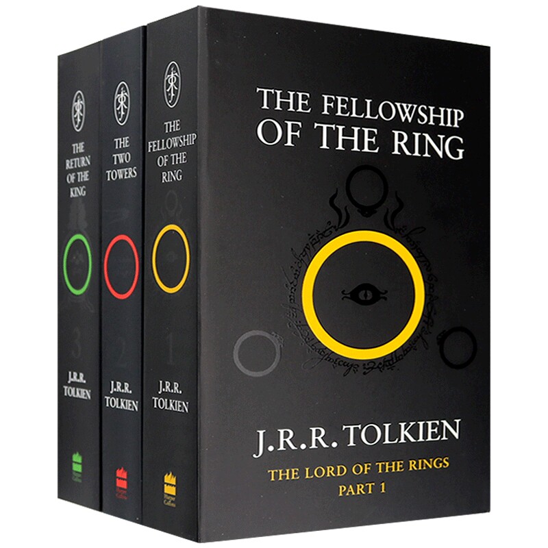 The Lord of the Rings 英文原版小说套书籍 指环王 魔戒三部曲 英文版 国外经典电影原著小说名著 托尔金 进口英语书