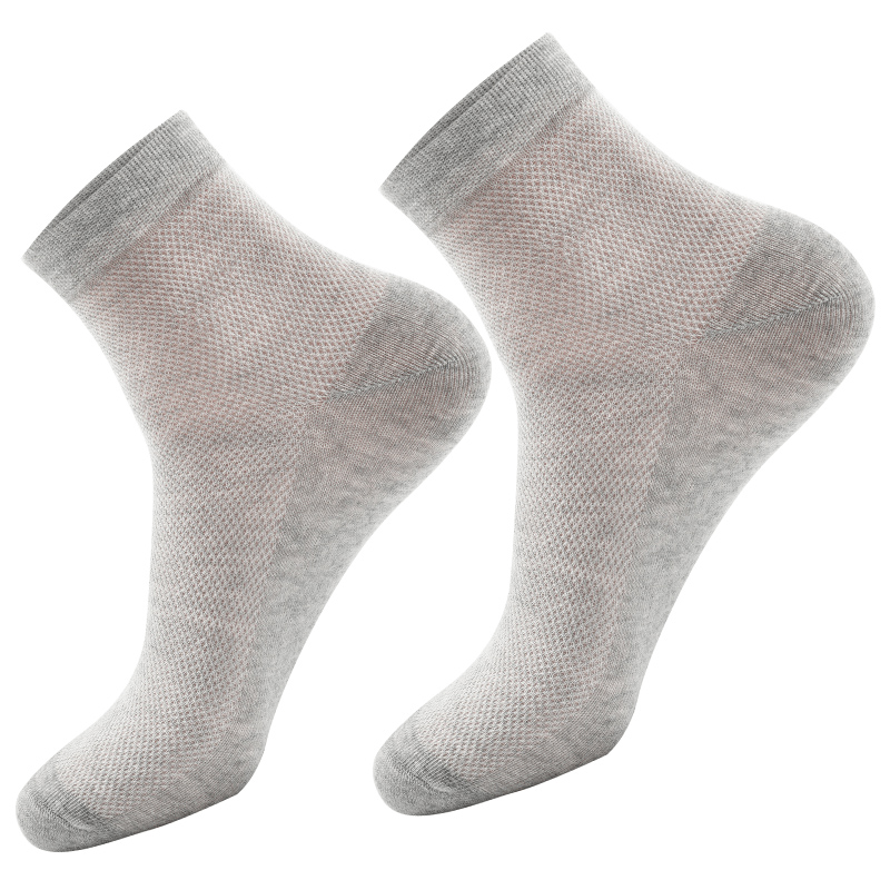 袜子男夏季薄款防臭透气纯棉中筒100%全棉袜春秋超薄网眼男土袜子