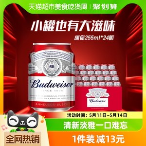 百威小麦醇正啤酒255ml×24听