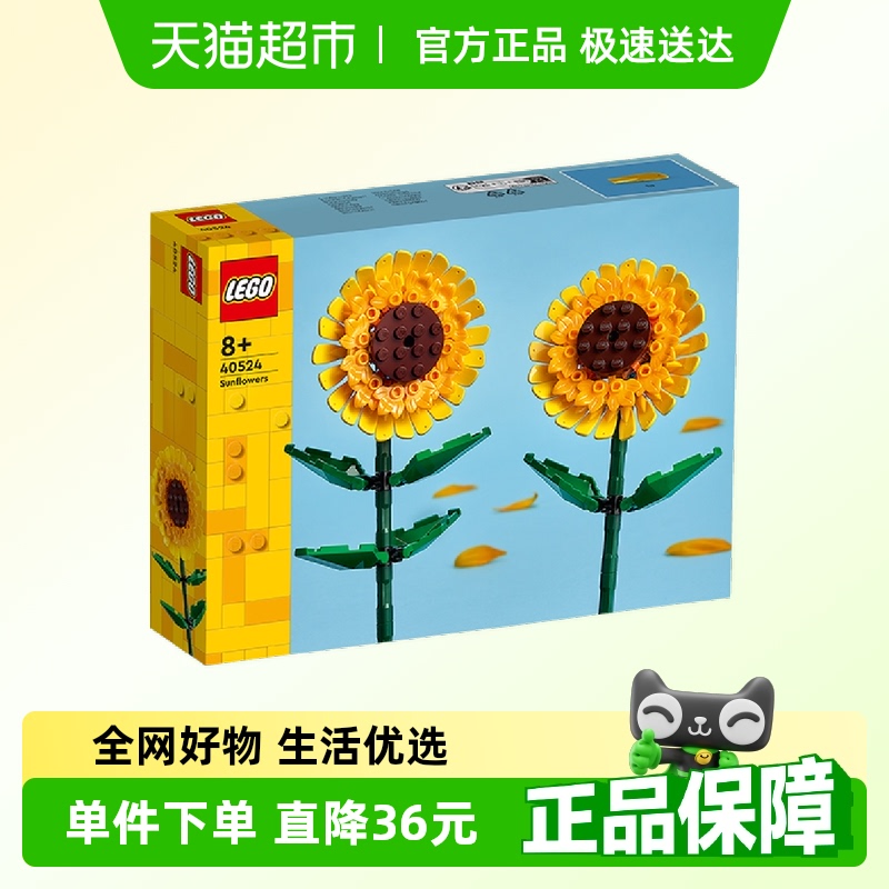 乐高儿童拼搭积木玩具向日葵