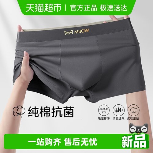 猫人男士纯棉内裤全棉平角短裤男