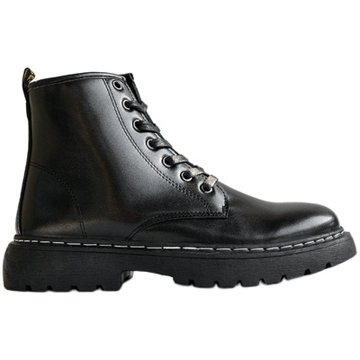 冬季男士黑色系带百搭潮马丁靴