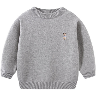 儿童毛衣针织衫男童女童打底衫男孩[纯棉线]毛衫薄款2024新款秋冬