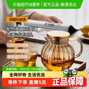 唯铭诺冷水壶家用耐高温玻璃加厚凉水壶大容量果汁壶花茶壶