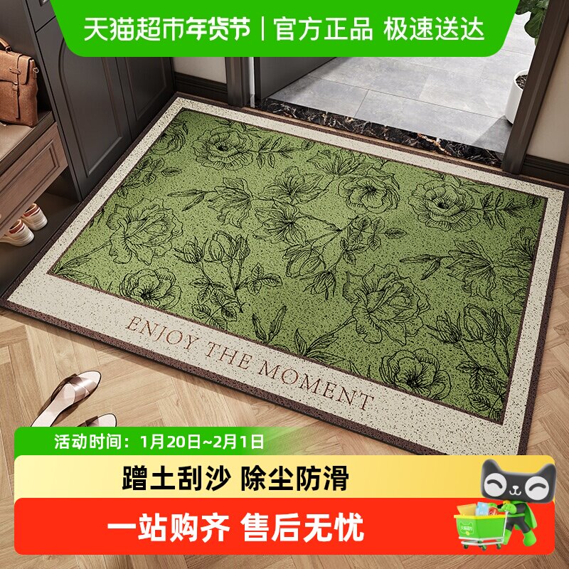 入户门地垫高级感进门口丝圈脚垫玄关地毯美式大门口耐脏防滑垫子,居家布艺,家用脚垫,淘宝优惠券,粉丝福利购,淘宝优惠卷
