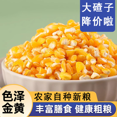 东北农家玉米碴子新粮现磨脱皮粗粮笨苞米茬五谷杂粮组合大碴粥