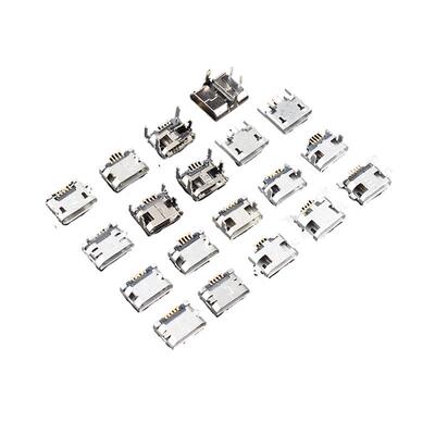 平口卷边MicroUSB插座母座