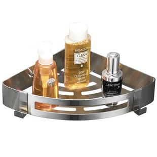 浴室置物架304不锈钢拉丝卫生间淋浴房沐浴露单层壁挂收纳三角架