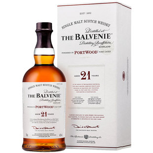 The Balvenie百富21年波特桶单一麦芽苏格兰威士忌700ml×1瓶收藏