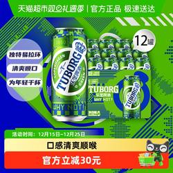 乐堡Tuborg啤酒500ml*12罐嘉士伯啤酒装罐装