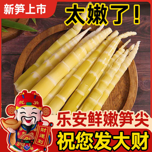 新鲜小竹笋嫩笋尖当季蔬菜鲜嫩脆爽去壳无老根纯天然野生竹笋精选