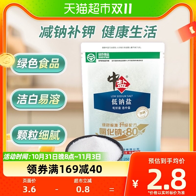 中盐加碘低钠盐250g精制食用盐家用家庭食盐调味料调料底料怎么样,好用不?