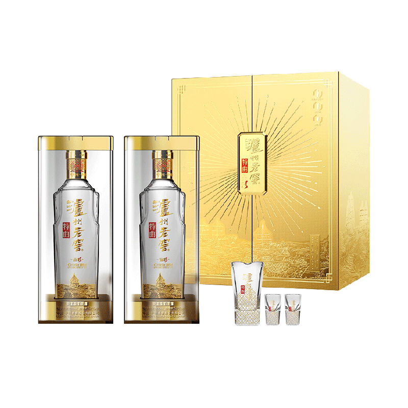 泸州老窖特曲晶彩 52度500ml*2瓶 星光璀璨礼盒 浓香型白酒