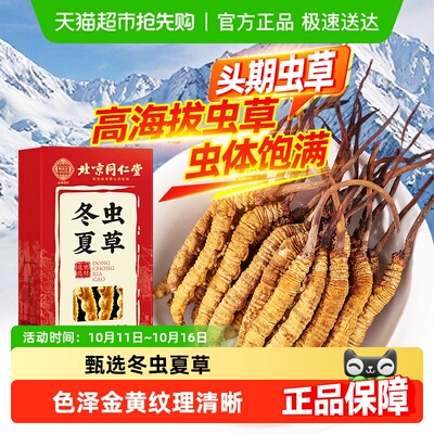 北京同仁堂头期虫草冬虫夏草