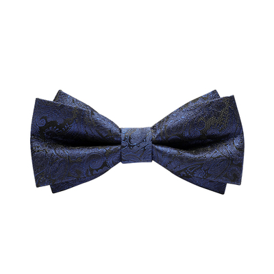 藏青色英伦风新郎结婚伴郎领结