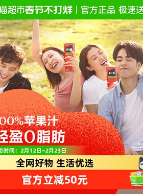 美汁源100%苹果汁250ml*6盒*4组可口可乐