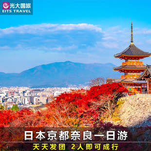 日本一日游京都奈良2人成行天天发团清水寺伏见稻荷大社奈良公园