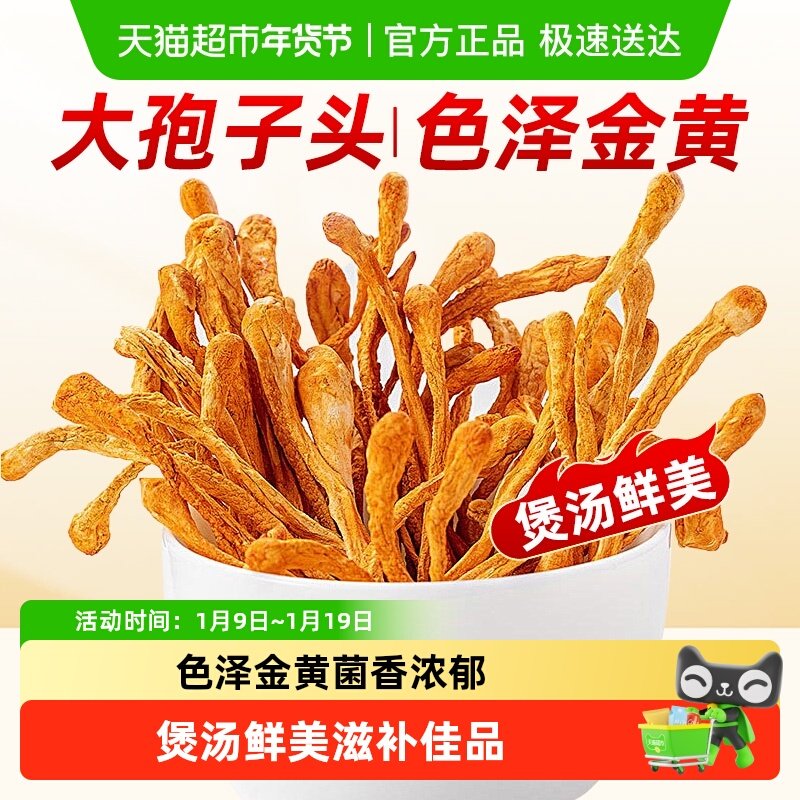 公和堂虫草花大孢子头新鲜干货煲汤虫草搭羊肚菌炖鸡山可蓝