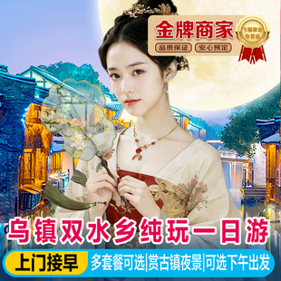 西塘 可选南浔 上门接纯玩双水乡赏夜景 上海出发乌镇一日游 杭州