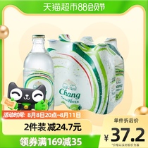 【进口】泰国chang泰象青柠味无糖气泡苏打水汽水饮料325ml*6瓶