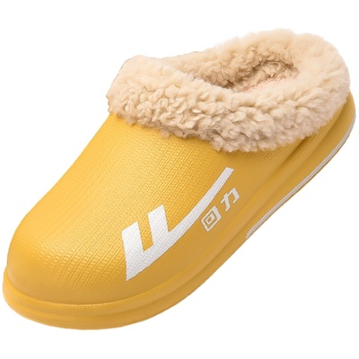 羊羔毛冬鞋情侣厚底保暖鞋男防水