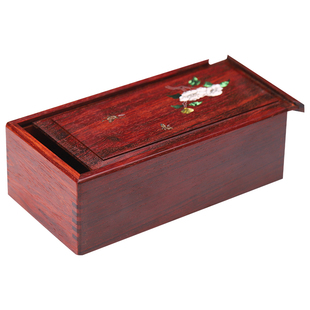 梨香院 嵌银文盒 印度小叶紫檀木镶贝复古小盒子收纳盒复古中国风